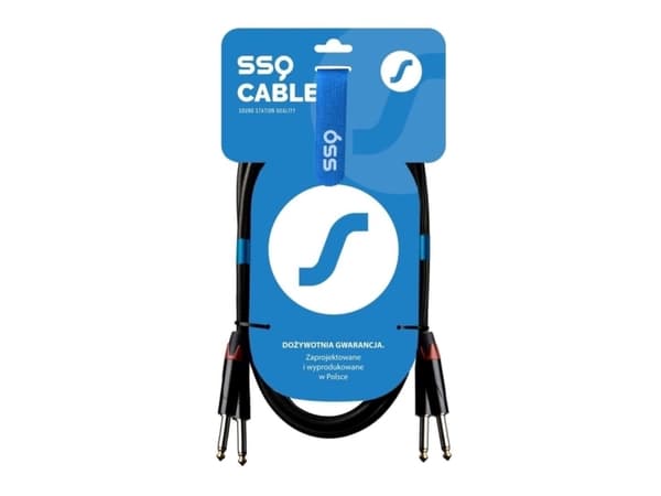 SSQ JMJM2 - Kaapeli 2x Jack mono 6,3 mm - 2x Jack mono 6,3 mm, 2 m