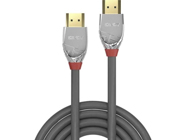 Lindy 37872, 2 m, HDMI Type A (Standard), HDMI Type A (Standard), 4096 x 2160 piksler, 18 Gbit/s, Grå, Sølv