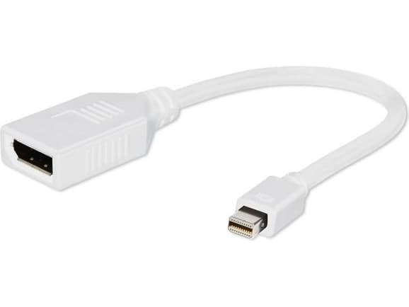 Gembird A-mDPM-DPF-001-W, 0,1 m, DisplayPort, Mini DisplayPort, Uros, Naaras, Valkoinen