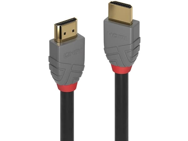 Lindy 36963, 2 m, HDMI-tyyppi A (vakio), HDMI-tyyppi A (vakio), 4096 x 2160 pikseliä, 3D, Musta, Harmaa