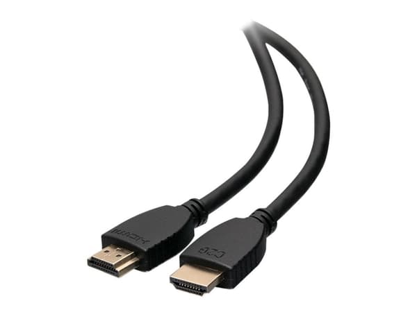 C2G 1ft 4K HDMI Cable with Ethernet - High Speed - UltraHD Cable - M/M - HDMI-kabel med Ethernet - HDMI hann til HDMI hann - 30.48 cm - skjermet - sv