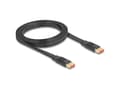 Miniatyrbilde 4 av 4: Delock - DisplayPort-kabel - DisplayPort (hann) til DisplayPort (hann) - DisplayPort 1.4 - 2 m - flat ribbon, opptil 32,4 Gbps-datahastighet, støtte