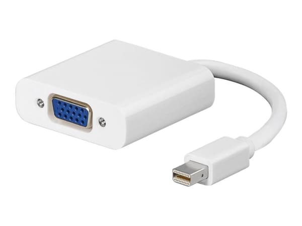 goobay - Video adapter - Mini DisplayPort (hann) til HD-15 (VGA) (hunn) - 10 cm - hvit