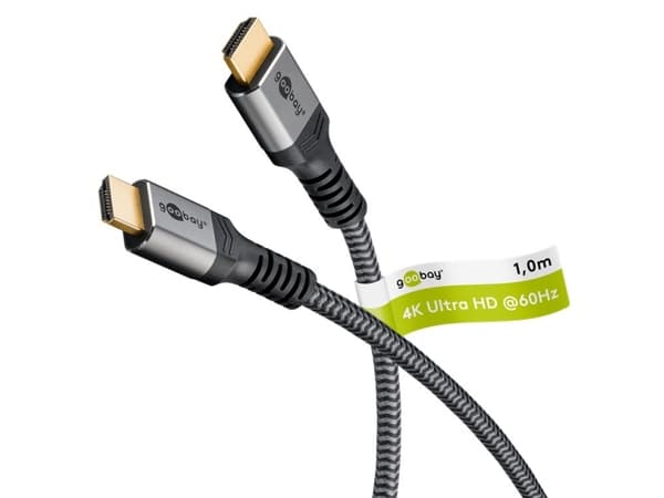 Goobay 64993 HDMI-Kabel 1 m HDMI Typ A (Standard) Grau (64993)