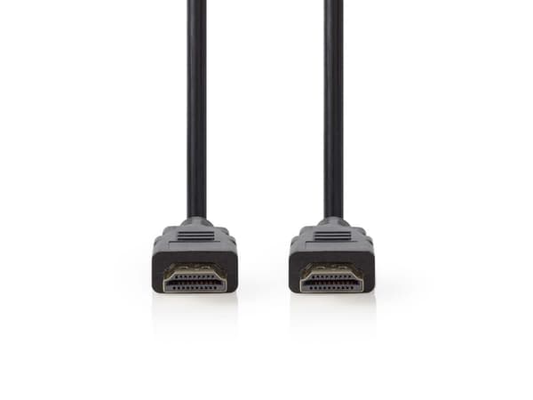 Nedis - HDMI-kabel - HDMI hann rett til HDMI hann rett - 2 m - svart - rund, 4K-støtte