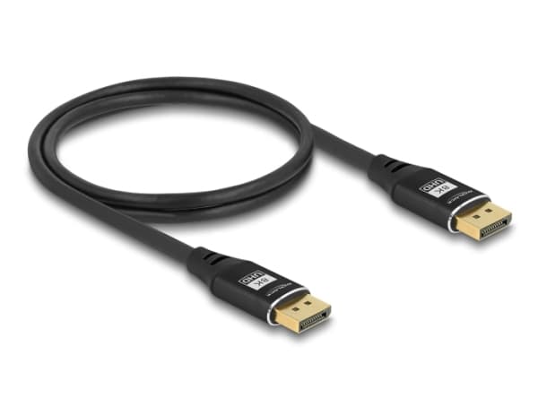 Delock - DisplayPort-kabel - DisplayPort (hann) til DisplayPort (hann) - DisplayPort 1.4 - 2 m - 8K 60 Hz (7680 x 4320) støtte (DSC) - svart
