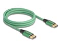 Miniatyrbild 3 av 5: Delock - DisplayPort-kabel - DisplayPort (hane) till DisplayPort (hane) - DisplayPort 2.1 - 2 m - stöd för 16K 60 Hz (15.360x8640), guldpläterade kon