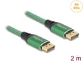 Miniatyrbild 5 av 5: Delock - DisplayPort-kabel - DisplayPort (hane) till DisplayPort (hane) - DisplayPort 2.1 - 2 m - stöd för 16K 60 Hz (15.360x8640), guldpläterade kon