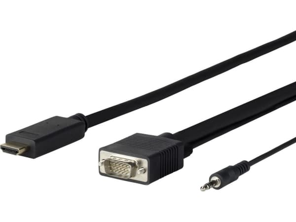 Vivolink PROHDMIVGA5, 5 m, HDMI Type A (Standard), VGA (D-Sub) + 3.5mm, urosliitin, urosliitin, suora