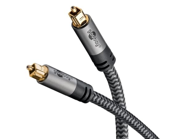 Goobay 65308. Kobling 1: TOSLINK, Kobling 1 kjønn: Hann, Kobling 2: TOSLINK, Kobling 2 kjønn: Hann, Kabelmateriale: Kobber, Koblingskontaktbelegg: Gu