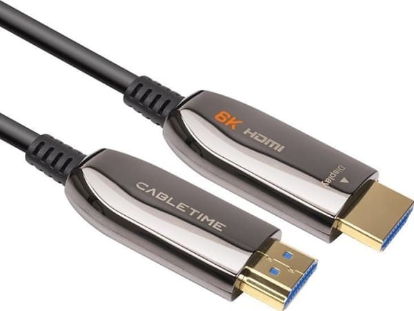Cabletime Optisk kabel HDMI - HDMI, AOC, 8K, 60Hz, 100m, 48Gbps, 2.1 ver.