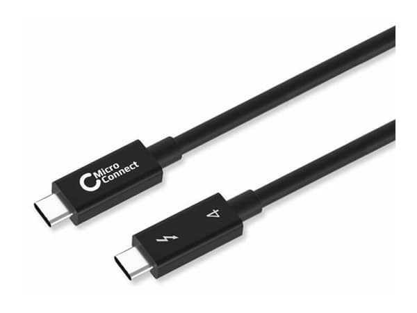 MicroConnect - Thunderbolt-kabel - 24 pin USB-C (hane) till 24 pin USB-C (hane) - USB 3.1 Gen 2 / Thunderbolt 4 - 2 m - USB-strömförsörjning (100W),