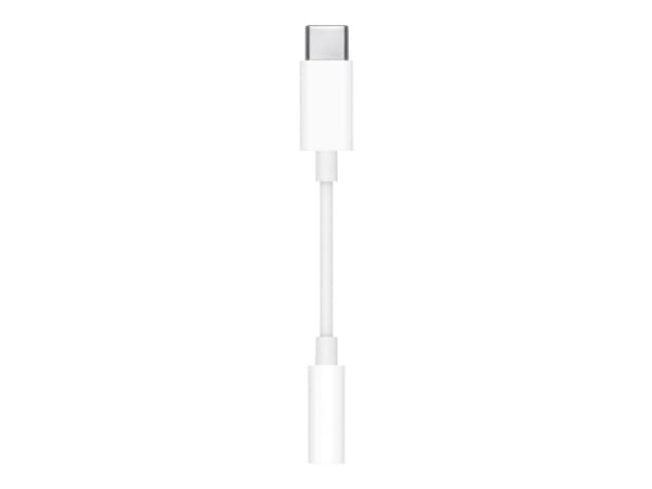 Apple - USB-C til hodetelefons-jakkadapter - 24 pin USB-C hann til mini-phone stereo 3.5 mm hunn