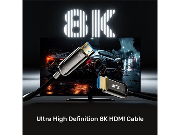 Unitek optinen kaapeli HDMI 2.1 AOC 8K 120Hz 10m