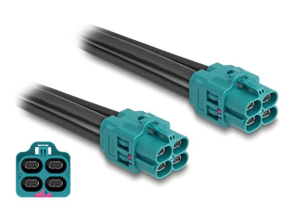 Delock - Kabelsele - HDMTD Z hunn til HDMTD Z hunn - 1 m - vannblå, RAL 5021