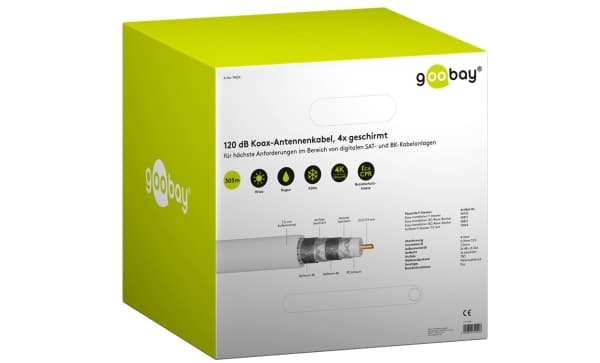 Goobay 74020, 305 m, Hvit