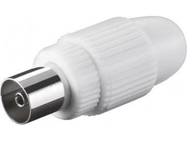 Tecline IEC_169-2 Connector, BNC, IEC_169-2, Hankjønn, Hvit, 1 stykker
