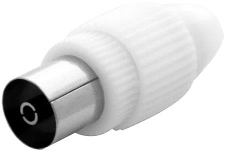 Tecline IEC_169-2 Connector, BNC, IEC_169-2, Hankjønn, Hvit, 1 stykker