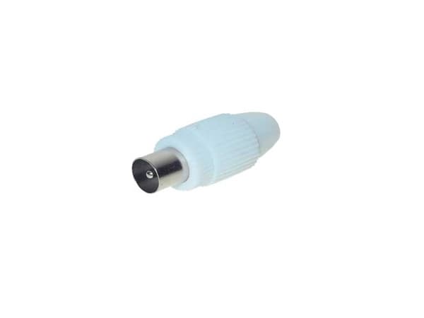 Tecline IEC_169-2 Connector, BNC, IEC_169-2, Hankjønn, Hvit, 1 stykker