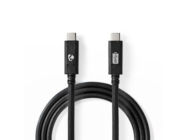 Nedis CCGW64750BK10, 1 m, USB C, USB C, USB 3.2 Gen 2 (3.1 Gen 2), Sort