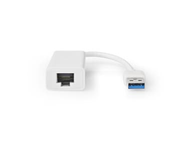 Nedis - Nätverksadapter - USB 3.0 - Gigabit Ethernet x 1 - vit