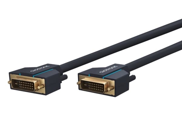 ClickTronic 5m DVI-D Connection, 5 m, DVI-D, DVI-D, Blå, Guld, 7,92 Gbit/s