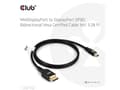 Miniatyrbild 4 av 5: Club 3D CAC-1116 - DisplayPort-kabel - Mini DisplayPort (hane) till DisplayPort (hane) - DisplayPort 2.1 - 1 m - VESA DP80-certifierad, UHBR10, UHBR2