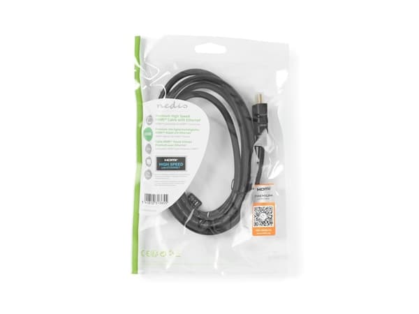 Nedis CVGP34050BK20, 2 m, HDMI-tyyppi A (vakio), HDMI-tyyppi A (vakio), Musta