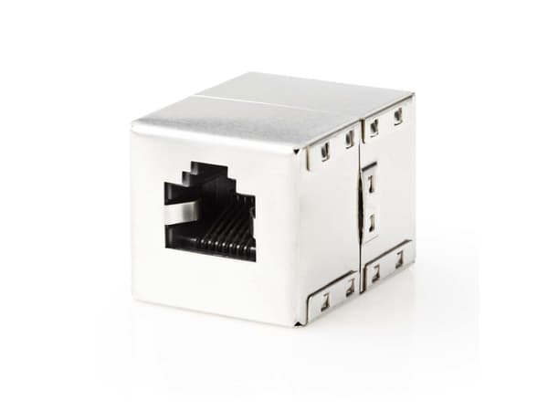 Nedis nätverkskopplare | CAT5e / CAT6 | skärmad | RJ45 hona - RJ45 hona | rak | metall | låda