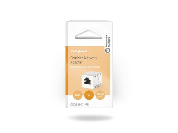 Nedis nätverkskopplare | CAT5e / CAT6 | skärmad | RJ45 hona - RJ45 hona | rak | metall | låda