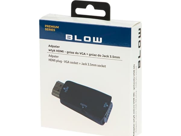 AV Blow adapter 92-121# Adapter hdmi plugg - vga socket + jack 3.5
