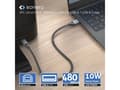 Miniatyrbild 5 av 5: sonero SPC-U010-050, 5 m, USB A, USB B, USB 2.0, 0,48 Gbit/s, Svart, Grå