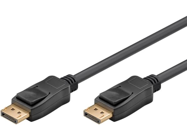 Goobay 61696, 1 m, DisplayPort, DisplayPort, Hankjønn, Hankjønn, Sort