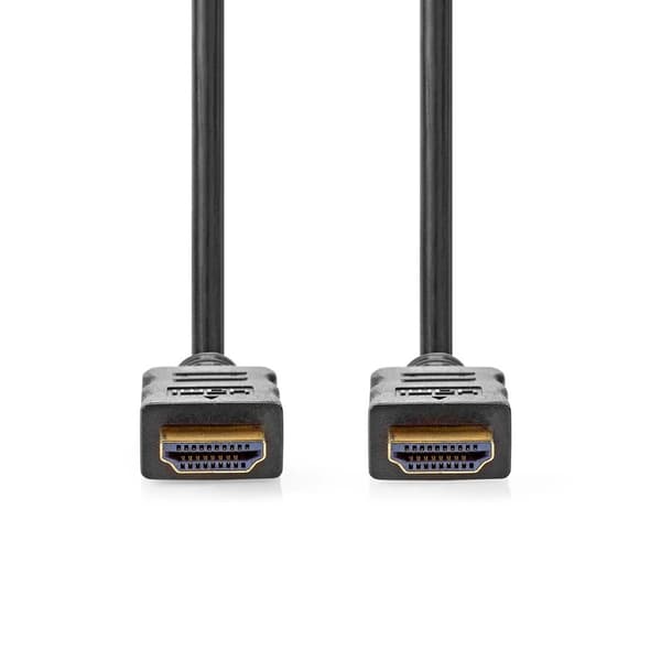 Nedis High Speed ​​HDMI ™ kabel med Ethernet | HDMI™ Kontakt | HDMI™ Kontakt | 4K@60Hz | ARC | 18 Gbps | 1.00 m | Rund | PVC | Svart | Label
