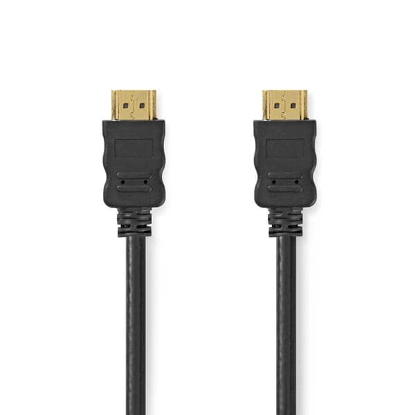 Nedis High Speed ​​HDMI ™ kabel med Ethernet | HDMI™ Kontakt | HDMI™ Kontakt | 4K@60Hz | ARC | 18 Gbps | 1.00 m | Rund | PVC | Svart | Label