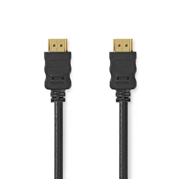 Nedis High Speed ​​HDMI ™ kabel med Ethernet | HDMI™ Kontakt | HDMI™ Kontakt | 4K@60Hz | ARC | 18 Gbps | 1.00 m | Rund | PVC | Svart | Label