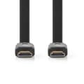 Miniatyrbild 3 av 4: Nedis High Speed ​​HDMI ™ kabel med Ethernet | HDMI™ Kontakt | HDMI™ Kontakt | 4K@30Hz | 10.2 Gbps | 1.50 m | Platt | PVC | Svart | Label