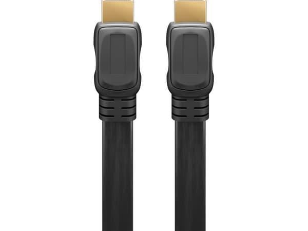 Høyhastighets slim HDMI-kabel med Ethernet, 3m, svart, 61280