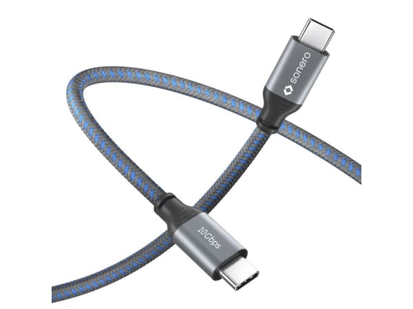 Sonero USB-C - USB-C kaapeli - 3.2 Gen 2, 10Gbps, 100W PD DP Alt Mode - harmaa/sininen - 1.00m