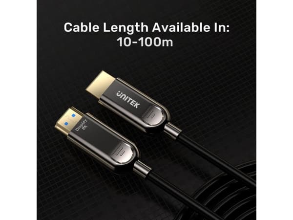 Unitek HDMI 2.1 AOC Optisk Kabel 8K 120Hz 70m