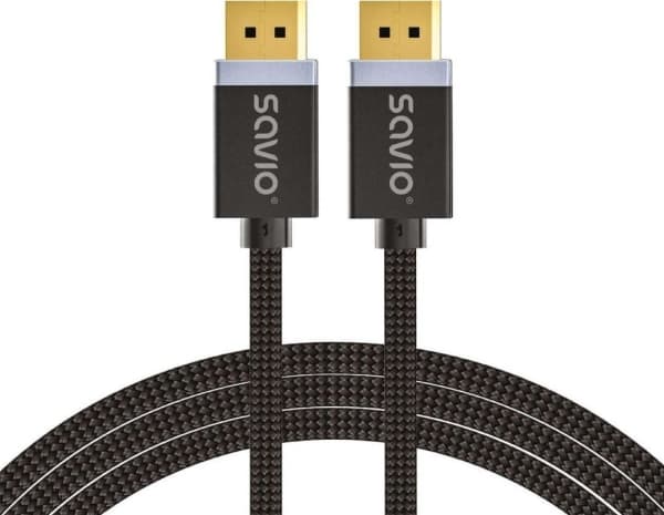 Savio DisplayPort cable 2 m Black CL-166, 2 m, DisplayPort, DisplayPort, Hankoppling, Hankoppling, 7680 x 4320 pixlar