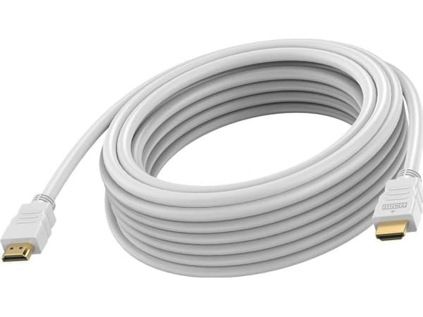 VISION Techconnect - Hög hastighet - HDMI-kabel med Ethernet - HDMI hane till HDMI hane - 5 m - vit - 4K30Hz stöd