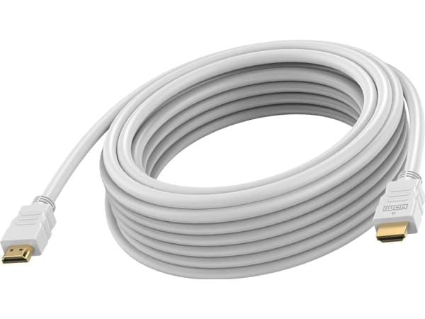 VISION Techconnect - Hög hastighet - HDMI-kabel med Ethernet - HDMI hane till HDMI hane - 5 m - vit - 4K30Hz stöd