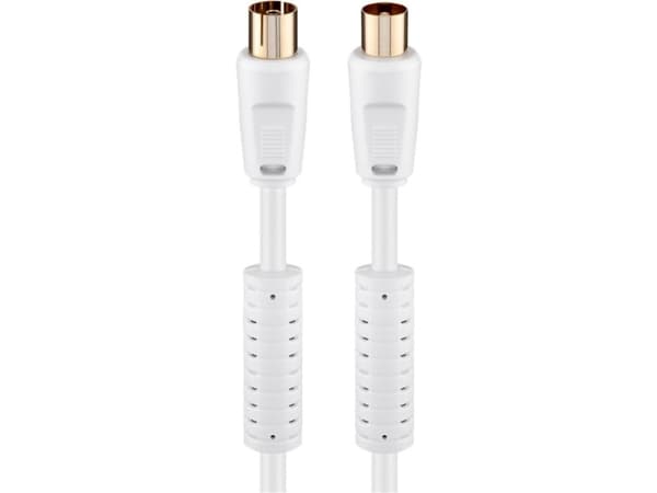 Goobay 27719, 1,5 m, Coax M, CoaxF M, Hvit