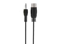 Miniatyrbilde 3 av 4: Sinox 5-pin DIN til mini jack kabel. 1m. Sort