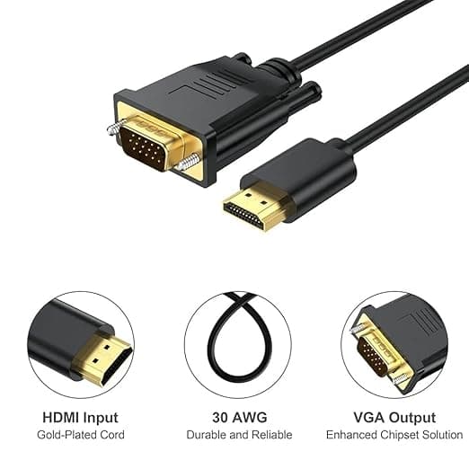 HDMI till VGA Kabeladapter 1,8 m