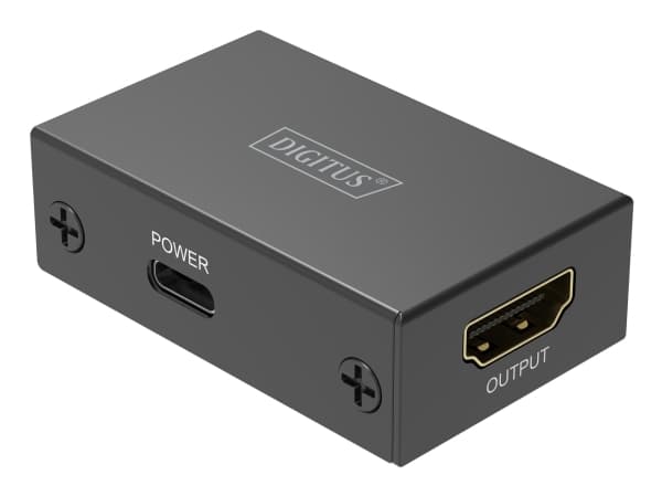 Digitus HDMI Repeater, 8K/60Hz, 7680 x 4320 pixels, AV repeater, 13 m, Wired, Black