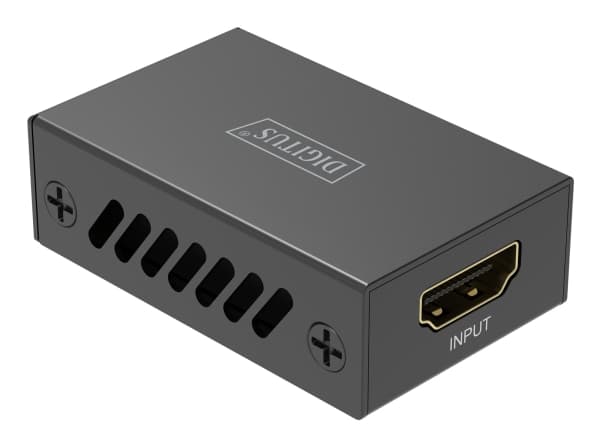 Digitus HDMI Repeater, 8K/60Hz, 7680 x 4320 pixels, AV repeater, 13 m, Wired, Black