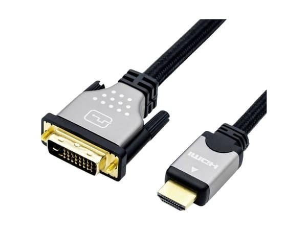 Roline HDMI - DVI-D-kabel 2m sølv (JAB-3752615)