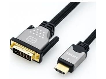 Roline HDMI - DVI-D-kabel 2m sølv (JAB-3752615)